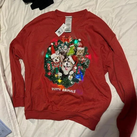 Men’s “Party Animals” Christmas Sweatshirt size XL - Picture 1 of 3